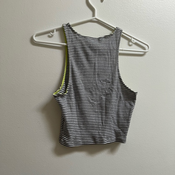 American Eagle Striped Ribbed Crop Tank Top S - Picture 4 of 4